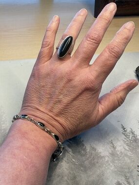 Bracelet and ring in .925 silver